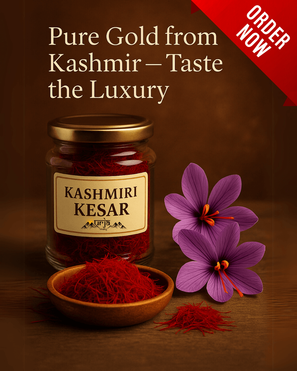 Urja Kashmiri Kesar – high-quality saffron for wellness and flavor
